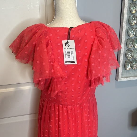 NWT Tuckernuck Giselle Gown Pink Tulle in Poppy Pink size Medium - Picture 12 of 13